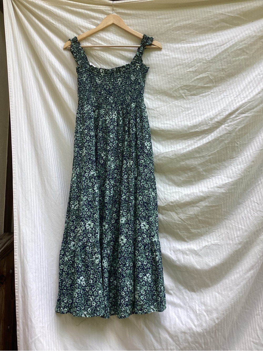 APRICOT NWT Green Floral Smocked Maxi Dress, size 12